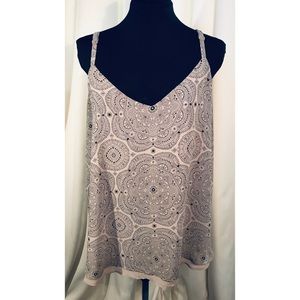 Torrid Sophie double layer gray paisley cami, 2